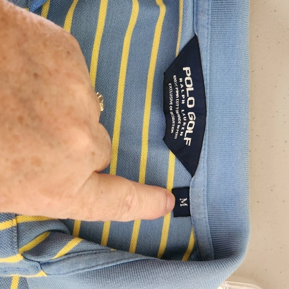 Polo Ralph Lauren Mens Striped Shirt Pima Cotton Sz M